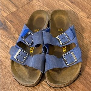 Birkenstock Blue Suede Sandals